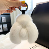 CUTE LONG EARED BUNNY BAG PENDANT KEYCHAIN_CWMM2485
