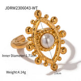 RETRO HOLLOW PATTERN NATURAL STONE RING_CWAJE1389