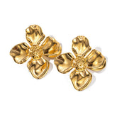 GOLDEN FRESH AND SIMPLE PETAL EARRINGS_CWAHA0918