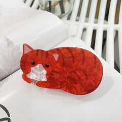 Cwaha4498_Cat Cartoon Shark Clip Acrylic Hair Clip
