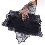 HALLOWEEN BLACK LACE SPIDER WEB WALLPAPER_CWMM1723