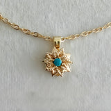 DECEMBER FLOWER ROTATING FLOWER LUCKY NECKLACE_CWMM3886