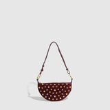 Studded Polka Dot Punk Shoulder Bag For Women_Cuab00617