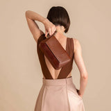 GEOMETRIC SPLICING SMALL SQUARE BAG SHOULDER BAG_CWAB1935