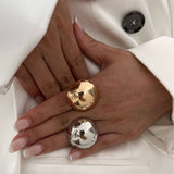 SIMPLE IRREGULAR HAND ORNAMENTS NICHE RING_CWMM3243