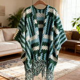 Colorful Tassel Shawl Women Long Cape Wrap_Cwocasl00087