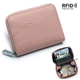 COIN PURSE ZIPPER GENUINE LEATHER CARD HOLDER_CWAB3829