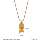 MINIMAL FISH PENDANT NECKLACE FOR BEACH_CWMM7524