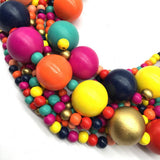 Wooden Beads Multi-Layered Colorful Necklace_Cwmm4980