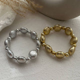 HIGH GRADE METAL IRREGULAR GLOSSY OPEN BRACELET_CWMM3111