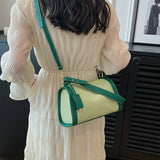 Women Contrast Armpit Shoulder Bag_Cwab1587