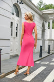 Square Collar Tight Fish Tail Extra Long Dress
