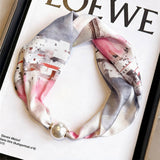 Pearl Magnetic Skinny Silk Neck Scarf_Cwasc03938