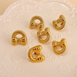 ORIGINAL DESIGN 18K STEEL BOW KNOT EARRINGS_CWMM8922