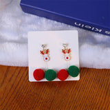 ASYMMETRIC CHRISTMAS TREE ELK TASSEL EARRINGS_CWAJE2403