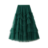 Tiered Tulle Patchwork Flared Maxi Skirt_Cwbms0388