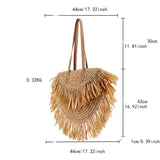 SEMICIRCLE TASSEL ONE SHOULDER BEACH STRAW BAG_CWAB2021