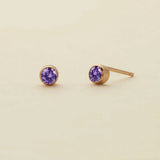 DECEMBER SIMPLE COLORED ZIRCONIA EARRINGS_CWMM5729