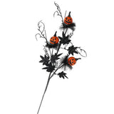 Halloween Black Pumpkin & Maple Leaf Bouquet_Cwmm9824