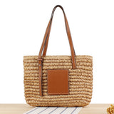 RETRO DAILY LARGE CAPACITY SHOULDER STRAW BAG_CWAB2032