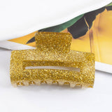 Cwaha1437_Glitter Powder Rectangle Gentle Hair Claw Clip