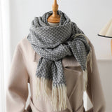 ELEGANT THICK KNIT SHAWL SCARF FOR WOMEN_CWASC2745