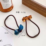 6PCS SET ACRYLIC BEAR FLOWER BOW HAIR TIES_CWAHA0337