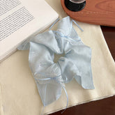 LACE BOW SCARF SCRUNCHIE ELEGANT HAIR TIE_CWAHA5514