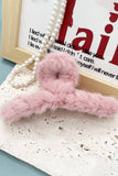 MULTICOLOR FAUX RABBIT FUR HAIR CLAW CLIP TWIST_CWAHA0153