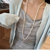 HIGH GRADE FRESHWATER PEARL SWEATER NECKLACE_CWAJE3889
