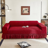 PUCKERED SKIRT SOFA COVER THICK STRETCHY_CWMM8321