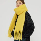 SOFT MOHAIR FEEL SCARF COZY WINTER WRAP_CWASC0323