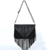 RIVET SOFT LEATHER TASSEL SHOULDER BAG_CWAB0780
