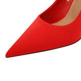 SIMPLE SOLID COLOR SHALLOW POINTED TOE HIGH HEELS_CWSHH0064
