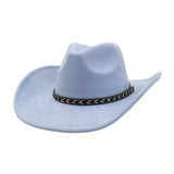 Unisex Western Suede Cowboy Fedorahat Ethnic Style_Cwah04398