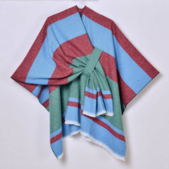 SIMPLE AND LONG WARM TASSEL SIDE STRAP SHAWL_CWASC0941