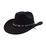 MEN WOMEN WOOL COWBOY FEDORA HAT ETHNIC STYLE_CWAH04498
