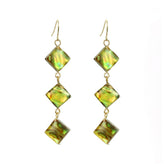 FASHIONABLE ABALONE DIAMOND TASSEL EARRINGS_CWMM4341