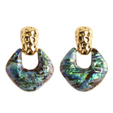 PERSONALIZED SNAKE PATTERN ABALONE EARRINGS_CWMM4285