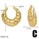 RETRO GOLD PLATED OX HORN EARRINGS_CWAJE1028