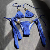 ACRYLIC CHAIN DETAIL BIKINI SET SEXY SWIMSUIT_CWMW0921