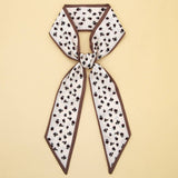 FLORAL LETTER SCARF HAIR TIE RIBBON_CWASC0081