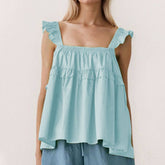 Women Elegant Loose Fit Cami Backless T-Shirt