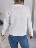 Twisted Heart Long-Sleeved Pullover Sweater