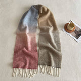 GRADIENT WOOL SCARF THICK SOFT WINTER WRAP_CWASC2362