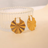 Titanium Steel Wave Mesh Bold Stud Earrings_Cwmm8901