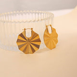 Titanium Steel Wave Mesh Bold Stud Earrings_Cwmm8901