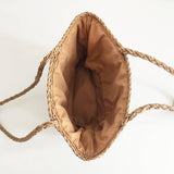 Women Hand-Woven Bucket Straw Bag_Cwab0817