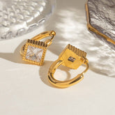 18K GOLD TITANIUM STEEL ZIRCON HIGH END EARRINGS_CWASC1677