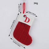 CLASSIC RED LETTER WOOL KNITTED CHRISTMAS SOCKS_CWMS1434